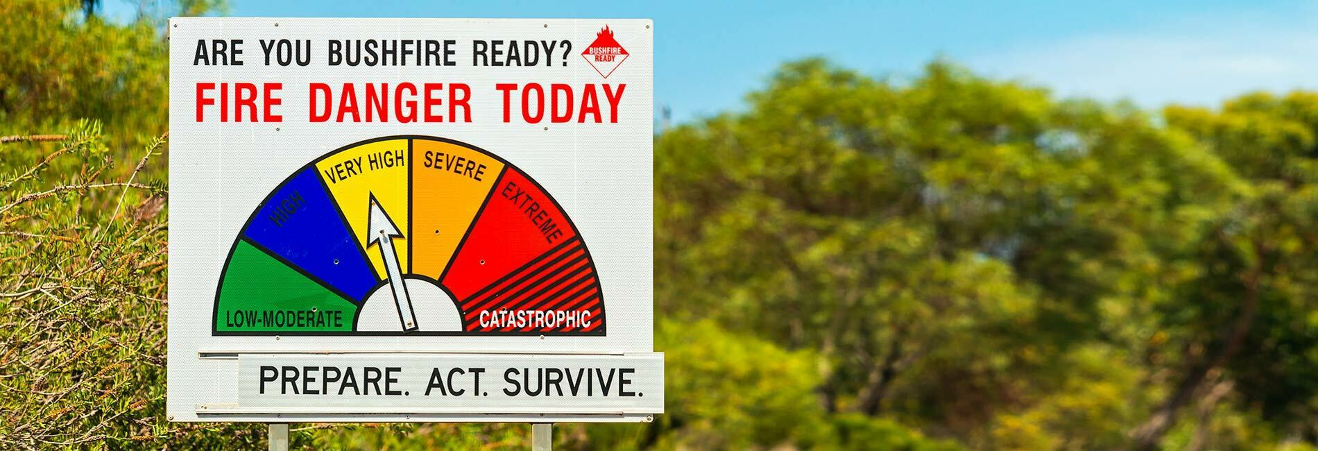 bushfire warning sign