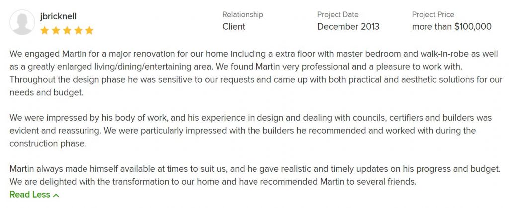 East Lindfield home extension and renovation feedback