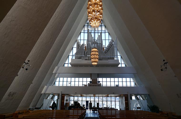 Artic Cathedral interior glass windows