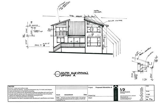home design sketch plan for Sydney Northern Beaches